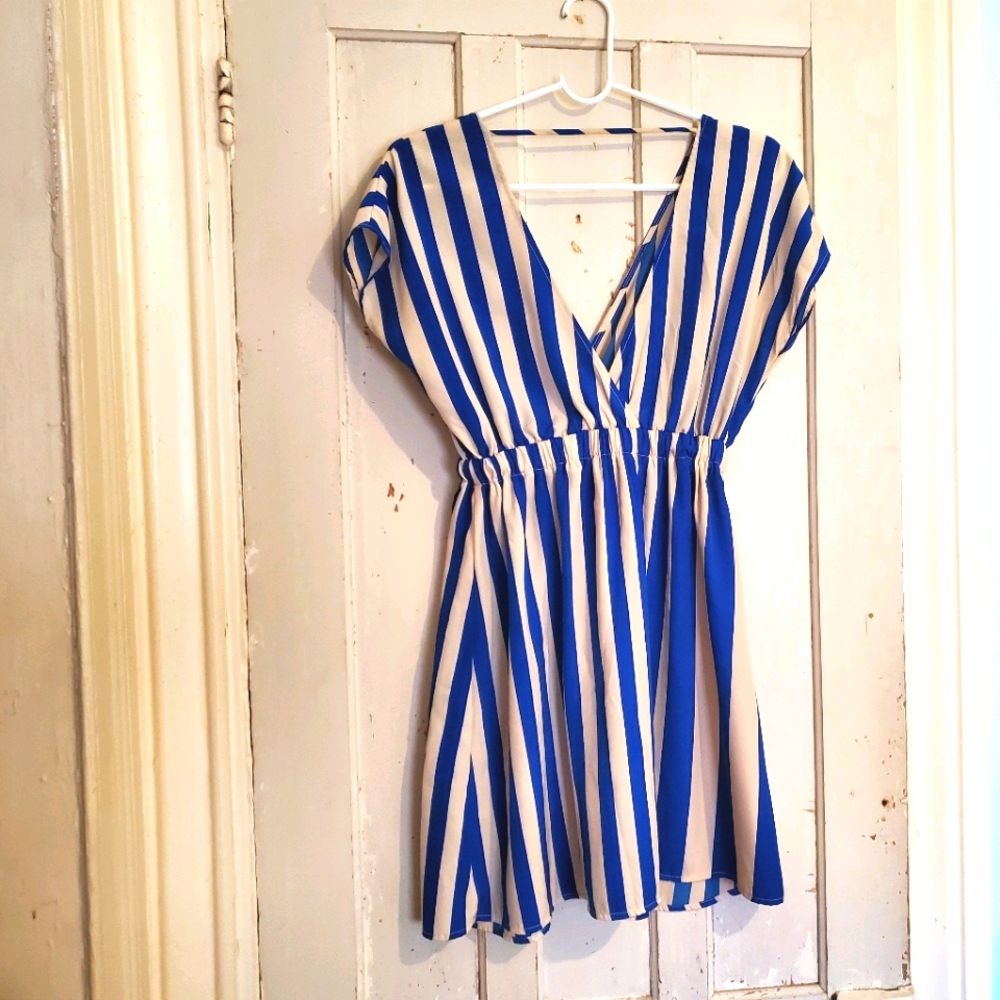 Blue Striped Summer Dress